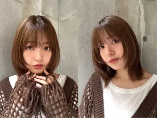 ミディアム 赤堀 愛子のヘアスタイル