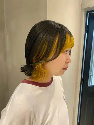 セミロング 新宿/顔周りカット +レイヤー=しずく♩のヘアスタイル