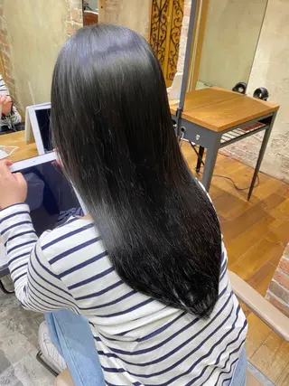 ロング 銀座/レイヤー 顔周りカット溝手優太のヘアスタイル