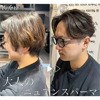 ミディアム パーマ メンズ 似合う髪型見つけます AYAKAのヘアスタイル