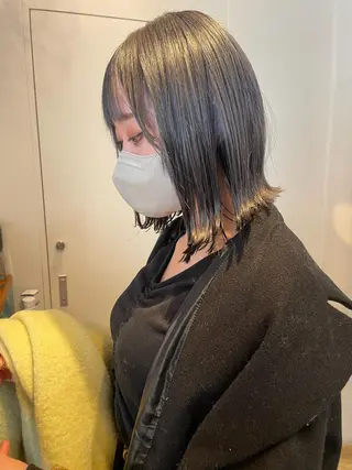 ミディアム カラー レイヤー／パーマ TAKUYAのヘアスタイル