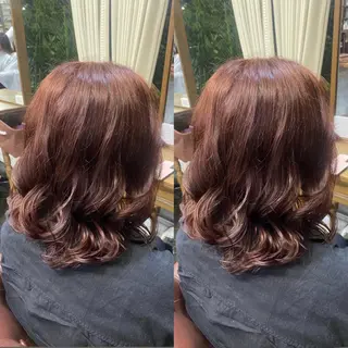 ミディアム カラー 💎ハイトーン/艶 カラー モエカ💎のヘアスタイル