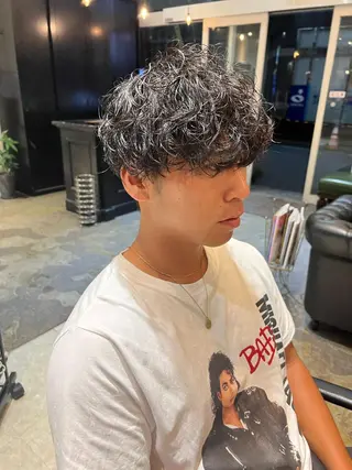 ミディアム パーマ バレイヤージュ職人 🔥代表YU-SHIのヘアスタイル