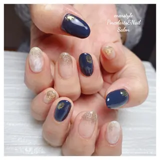 ミディアム ネイル 🐾enen style 🐾のネイルデザイン