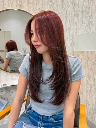 ロング カラー 中野 芽郁のヘアスタイル