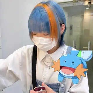ミディアム カラー りん🌷︎名古屋 ブリーチカラーのヘアスタイル