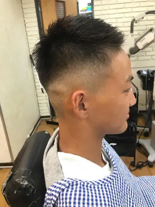 ショート カラー メンズ キッズ 【癒しのバーバー】 小野寺のヘアスタイル