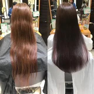 ロング カラー パーマ Bonheur umedaのヘアスタイル