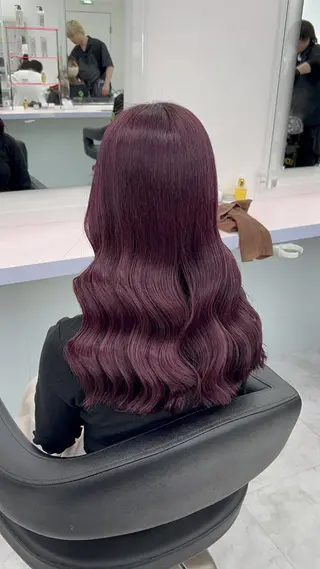 セミロング 🎀愛されピンク ラベンダー💜ゆいのヘアスタイル