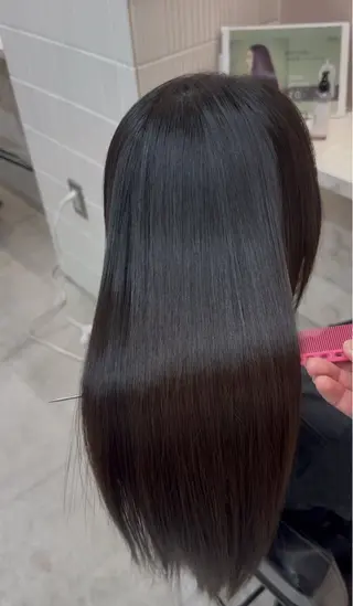 ロング 田中俊 縮毛矯正 髪質改善のヘアスタイル