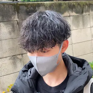 ショート カラー パーマ ヘアアレンジ メンズ キッズ ネイル マツエク・マツパ アイブロウ メンズの天才 ツバサのヘアスタイル