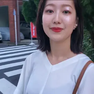 ミディアム カラー 韓国風レイヤーカット 上手く丁寧早い/マツのヘアスタイル