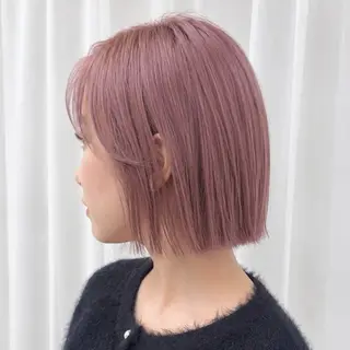ミディアム カラー 🍎暖色🍊/ボブ/ ケアブリーチ/あいらのヘアスタイル