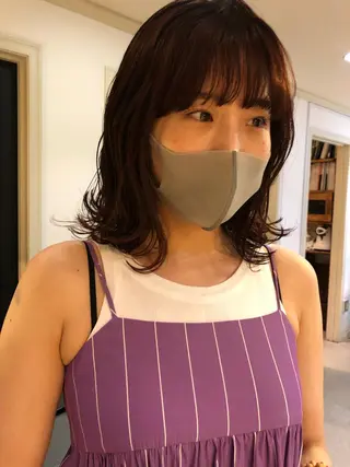 ミディアム カラー eri kinjoのヘアスタイル