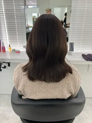 セミロング カラー ヘアアレンジ 💓色落ちまで綺麗な 垢抜けカラー💓のヘアスタイル