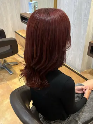 セミロング カラー yui🥀/ボブ /ブリーチなしカラーのヘアスタイル