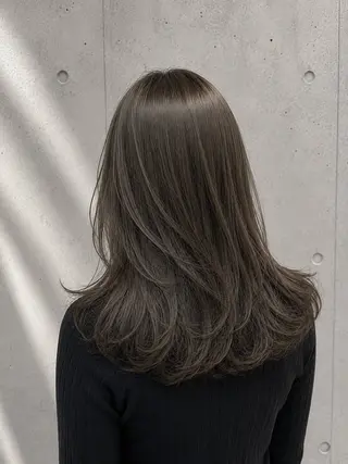 ミディアム カラー パーマ ヘアアレンジ 🌱透明感カラー🌱 レイヤー/コウスケのヘアスタイル