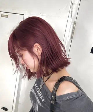 ミディアム 🍓暖色艶髪カラー 桝崎🎀ིྀのヘアスタイル