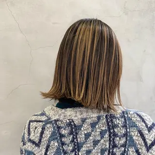 ミディアム カラー wakana/ 柔らかベージュカラーのヘアスタイル