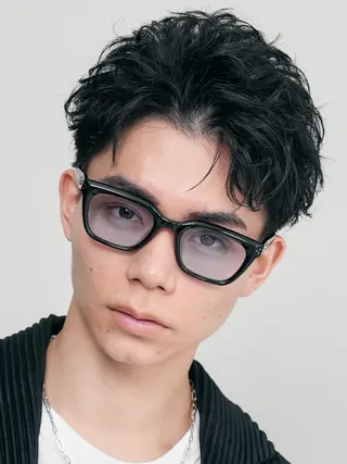 ショート パーマ メンズ 江藤 竜広のヘアスタイル