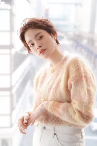 ショート カラー カラーモデル募集中 美容室ハピスのヘアスタイル