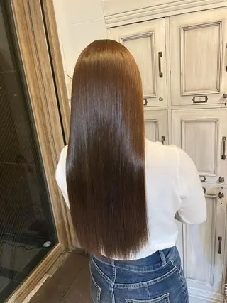 ロング カラー 髪質改善で 憧れの潤艶美髪にのヘアスタイル
