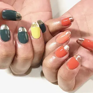 ネイル 渋谷/チップ長さ出し 👑アプレgel-xのネイルデザイン