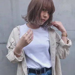 ミディアム カラー 山中 直輝のヘアスタイル