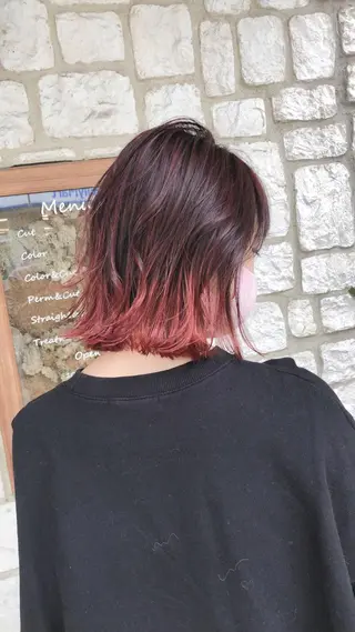 ショート カラー パーマ ヘアアレンジ 髪質改善/透明感 OAK兵庫のヘアスタイル