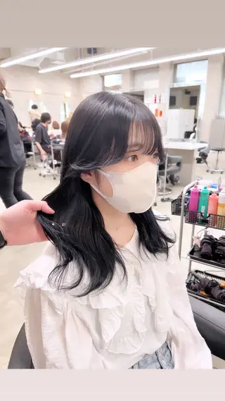 セミロング カラー パーマ ヘアアレンジ メンズ 上品＆韓国風 🥀海心🥀のヘアスタイル