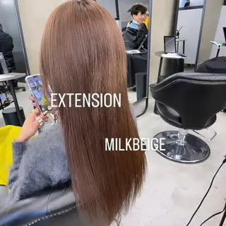ロング カラー エクステ🩵ブリーチ 韓国ヘア🩵KAEのヘアスタイル