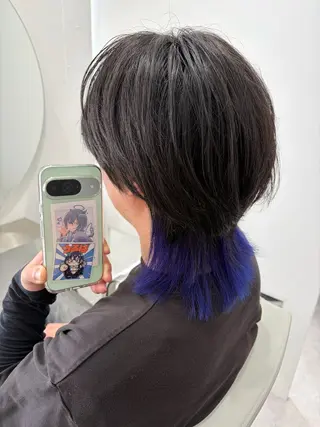 ミディアム カラー メンズ 推しカラー オタク美容師 山本のヘアスタイル
