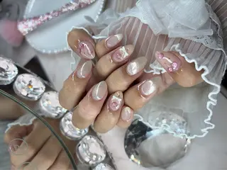ネイル 24時まで❤︎韓国、 ワンホンネイルのネイルデザイン