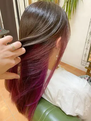 ロング カラー 石井 佑樹のヘアスタイル