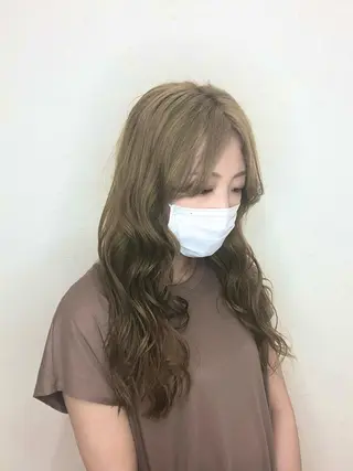 セミロング 太白区/白髪ぼかし ハイライト/千葉達人のヘアスタイル