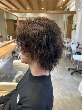 ショート パーマ メンズ 佐藤 悠生 メンズパーマ.カットのヘアスタイル