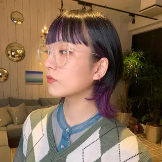 ミディアム カラー 【ロングウルフカット 姫カット】伊藤裕哉のヘアスタイル