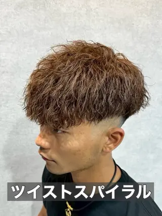ショート パーマ メンズ メンズパーマカット 達人/涼のヘアスタイル