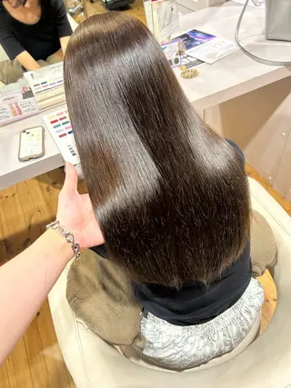セミロング 佐藤 翔空【艶 カラー/縮毛矯正】のヘアスタイル