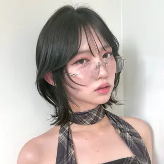 ショート 韓国/タンバルモリ/ ボブレイヤー/千純のヘアスタイル
