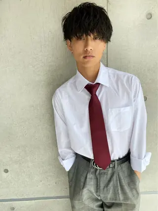 ショート カラー パーマ メンズ 【メンズサロン】 BLUCK 横浜のヘアスタイル