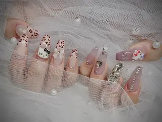 ネイル I-nailロング /ワンホン/キラキラのネイルデザイン