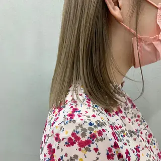 ミディアム カラー 🌱小顔魅せショート 髪質改善カラー/泉綺のヘアスタイル