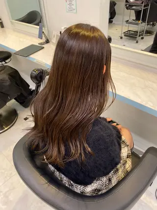 ロング 🤎モテ髪&透明感 ミルクティー🥣🤎のヘアスタイル