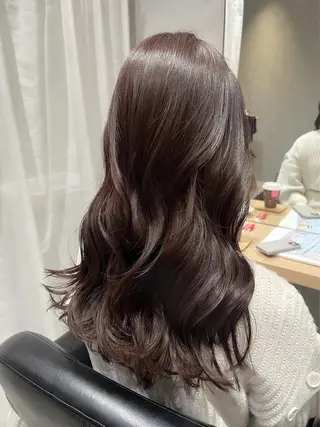 セミロング カラー 福本 梓のヘアスタイル