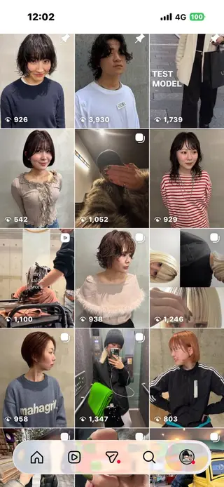 瑠己杏 :ボブ/ ハイトーンのヘアスタイル