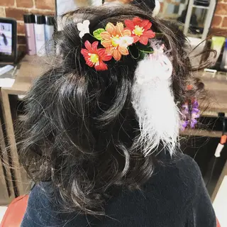 ヘアアレンジ キッズ コミヤ チナミのヘアスタイル