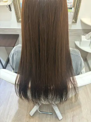 ロング カラー ✨透明感カラー✨ ☘️くすみカラー☘️のヘアスタイル