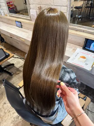 ロング カラー 透明感カラー/パーマ 🌀アオノのヘアスタイル