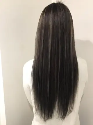 ロング カラー 🌈評価No.1🌈 艶髪カラー❌エクステのヘアスタイル